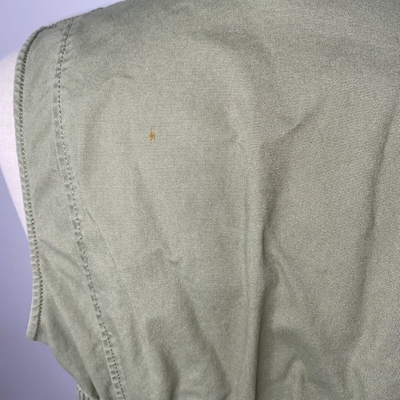 CAbi Womens Vest Green Army Cargo Utility Elastic Back Pockets Safari  Small - Picture 5 of 7